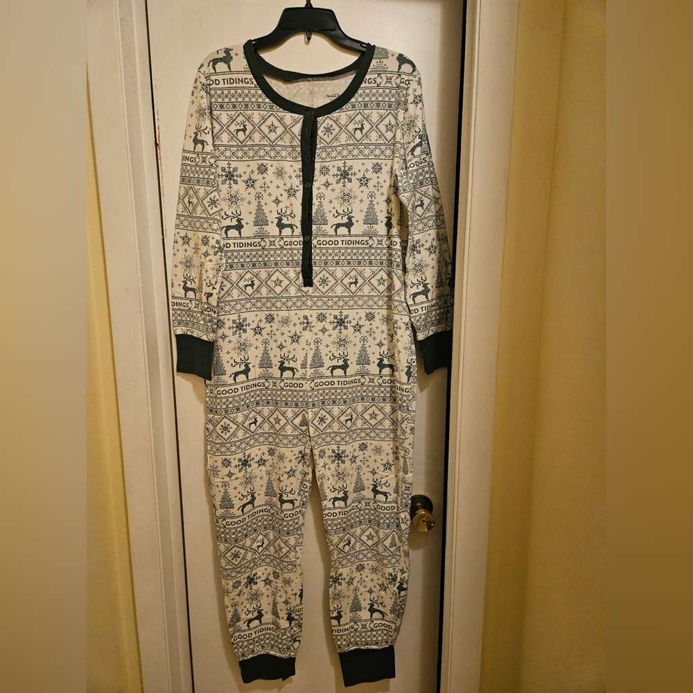 Hearth & Hand Cream and Green Pajamas